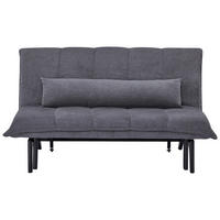 SCHLAFSOFA Cord Grau  - Schwarz/Grau, Design, Holz/Textil (148/82/102cm) - Stylife