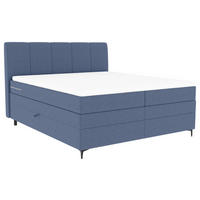 BOXSPRINGBETT 180/200 cm  in Blau  - Blau/Schwarz, KONVENTIONELL, Textil/Metall (180/200cm) - Boxxx