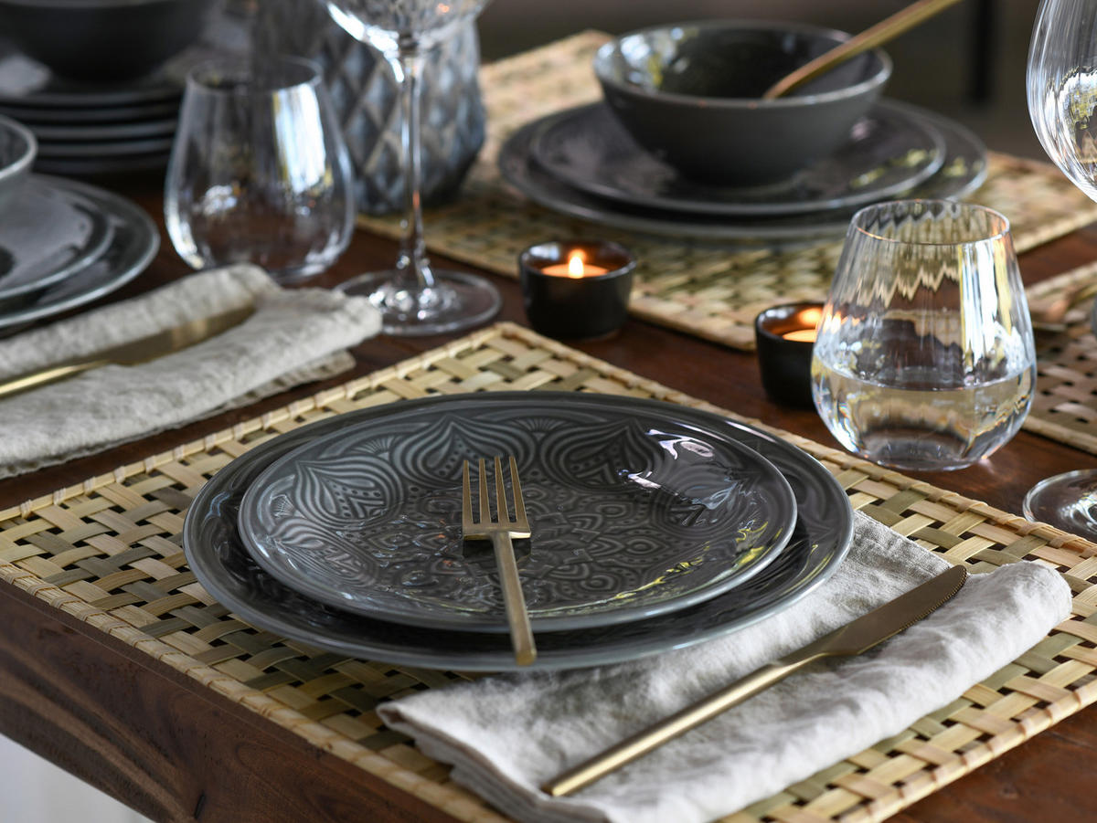 SERVIS 18 delar  - grå, Basics, keramik (66/28,5/28cm) - Creatable