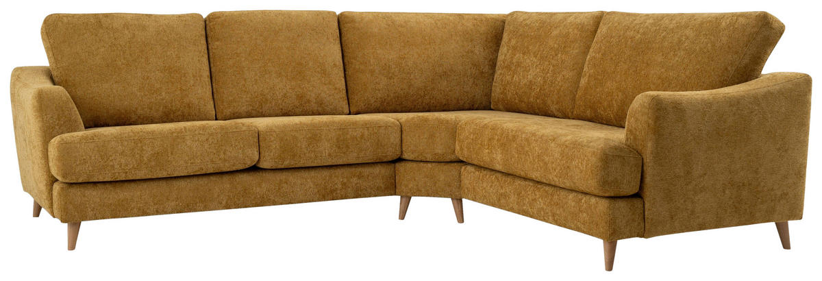 SOFFA i flatväv senapsgul  - senapsgul/naturfärgad, Klassisk, metall/trä (X/Xcm) - Welnova