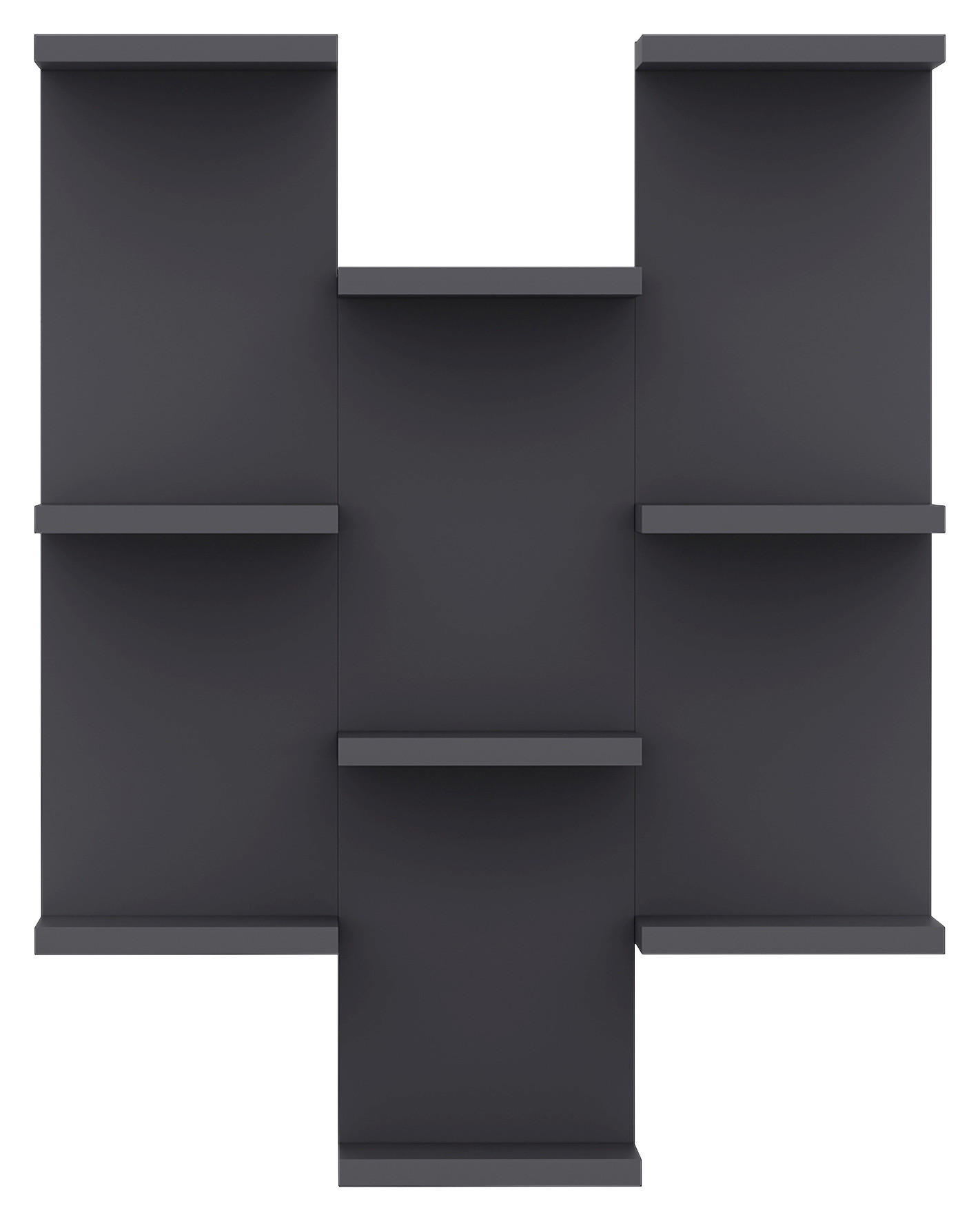 WANDREGAL 58,8/74,1/21,4 cm  - Anthrazit, Design, Holzwerkstoff (58,8/74,1/21,4cm) - MID.YOU