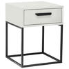 NACHTTISCH 40/52/38,5 cm  in Weiss, Schwarz  - Weiss/Schwarz, Modern, Holzwerkstoff/Kunststoff (40/52/38,5cm) - Livetastic