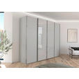 SCHWEBETÜRENSCHRANK 271/223/68 cm 4-türig Grau  - Chromfarben/Grau, KONVENTIONELL, Glas/Holzwerkstoff (271/223/68cm) - Novel