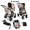 KINDERWAGENSET  Salsa 5 Air All in One Set + Isofix Base Root  Camel  - Anthrazit/Beige, Basics, Textil/Metall (63/118/95.5cm) - ABC Design