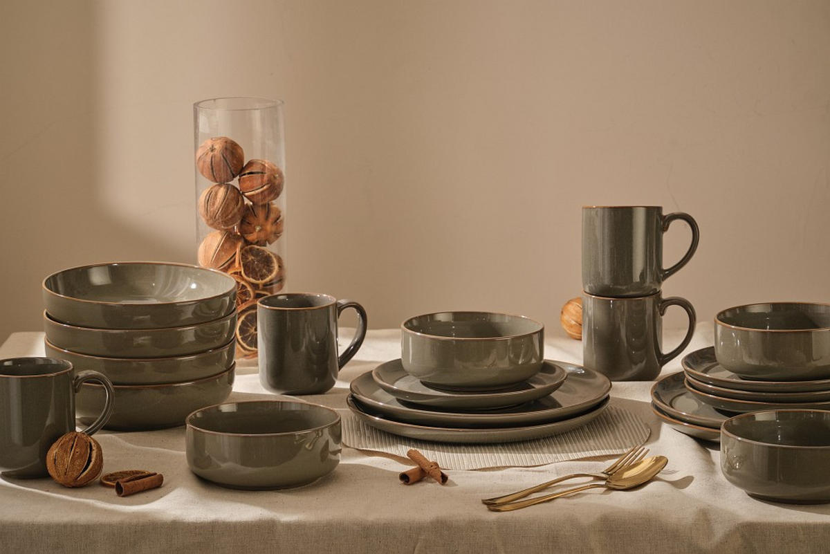 KOMBISERVICE Marbella 20-teilig  - Braun, Trend, Keramik - Novel