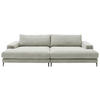 BIGSOFA  in Cord Hellgrau  - Hellgrau/Schwarz, Design, Textil/Metall (296/83/177cm) - Dieter Knoll