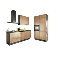 ECKKÜCHE 220/120 cm  in Graphitfarben, Schwarz, Eichefarben  - Chromfarben/Eichefarben, Design, Holzwerkstoff/Metall (220/120cm) - Xora