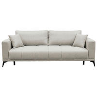 SCHLAFSOFA GRANDE in Chenille Grau  - Schwarz/Grau, Design, Textil/Metall (238/83/98cm) - MID.YOU