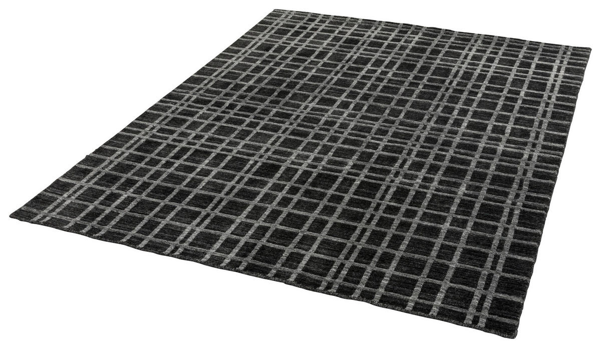 HANDWEBTEPPICH 140/200 cm Cosetta Anthrazit, Hellgrau  - Anthrazit/Hellgrau, KONVENTIONELL, Textil (140/200cm) - Schöner Wohnen
