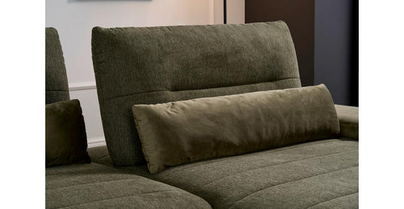 ECKSOFA in Webstoff Olivgrün  - Schwarz/Olivgrün, KONVENTIONELL, Textil/Metall (273/191cm) - Carryhome