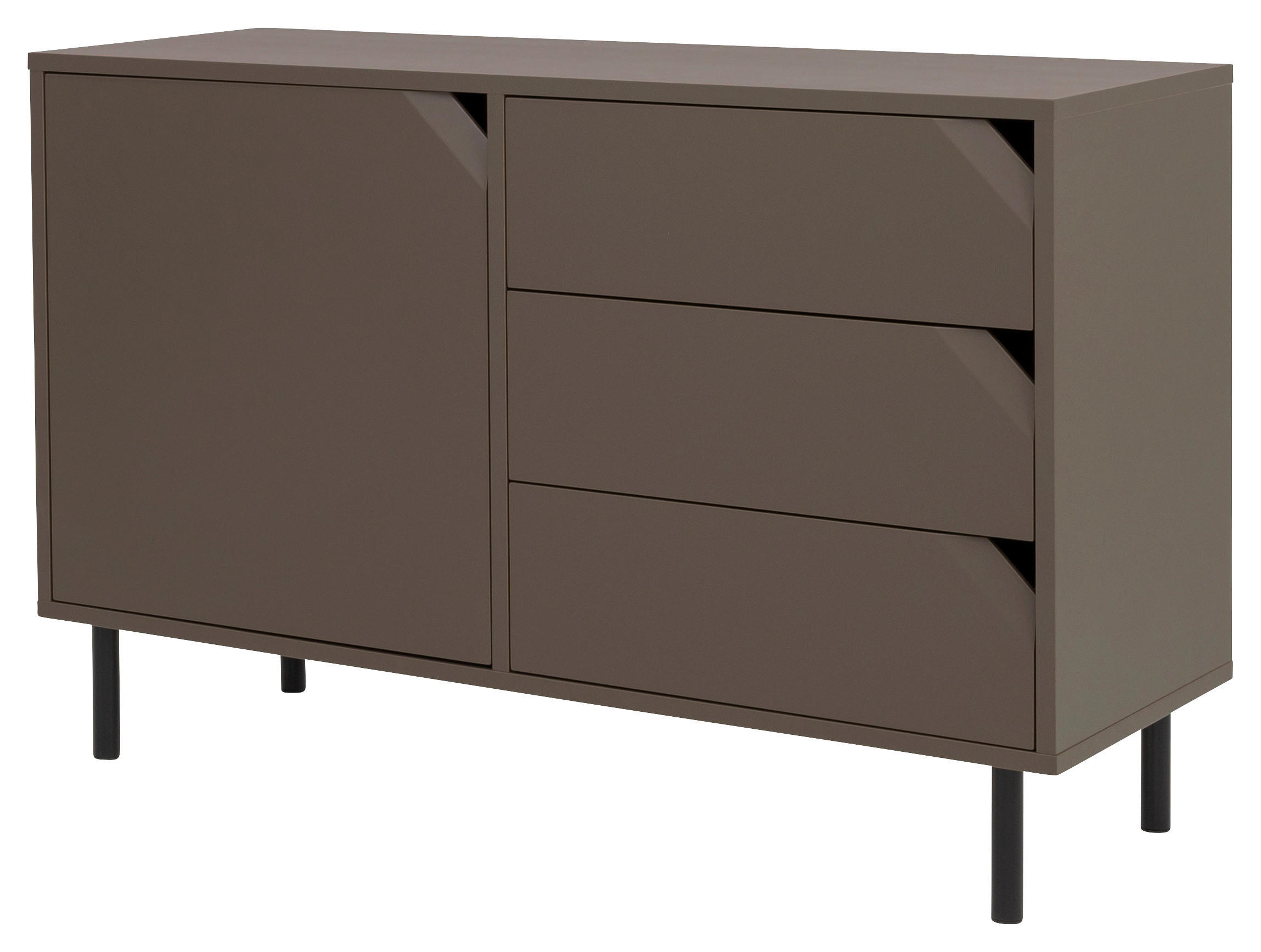 Thumbnail - Sideboard, Taupe, Holzwerkstoff, 1 Fächer, 3 Schubladen, 118x77x43 cm, in verschiedenen Größen erhältlich, Typenauswahl,...