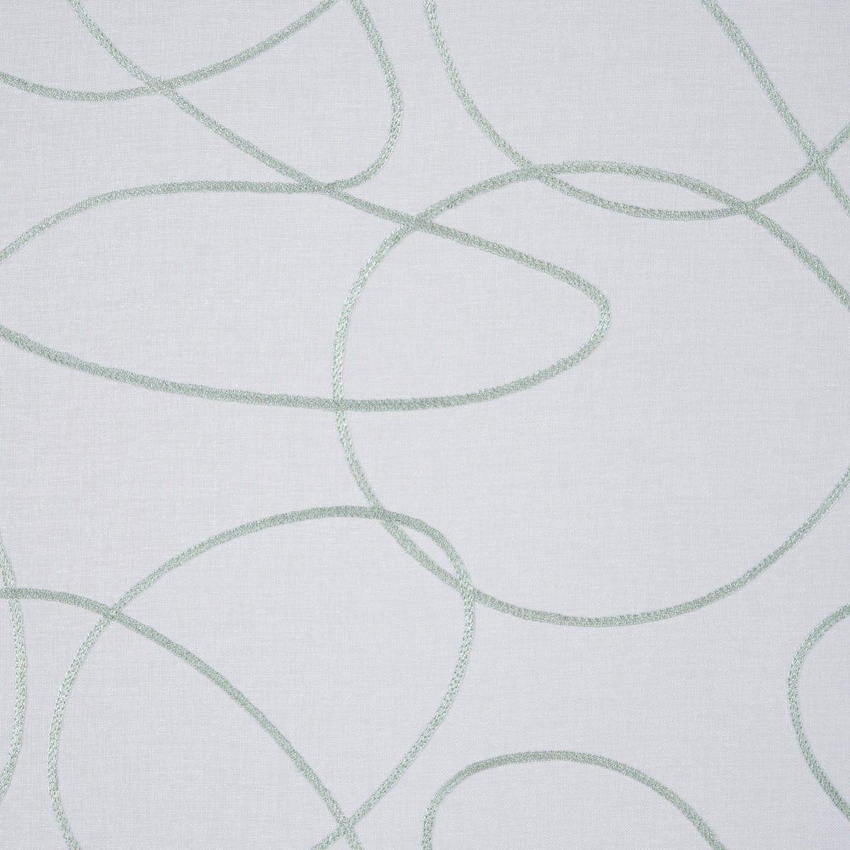FERTIGVORHANG transparent  - Weiss/Jadegrün, Design, Textil (135/245cm) - Esposa
