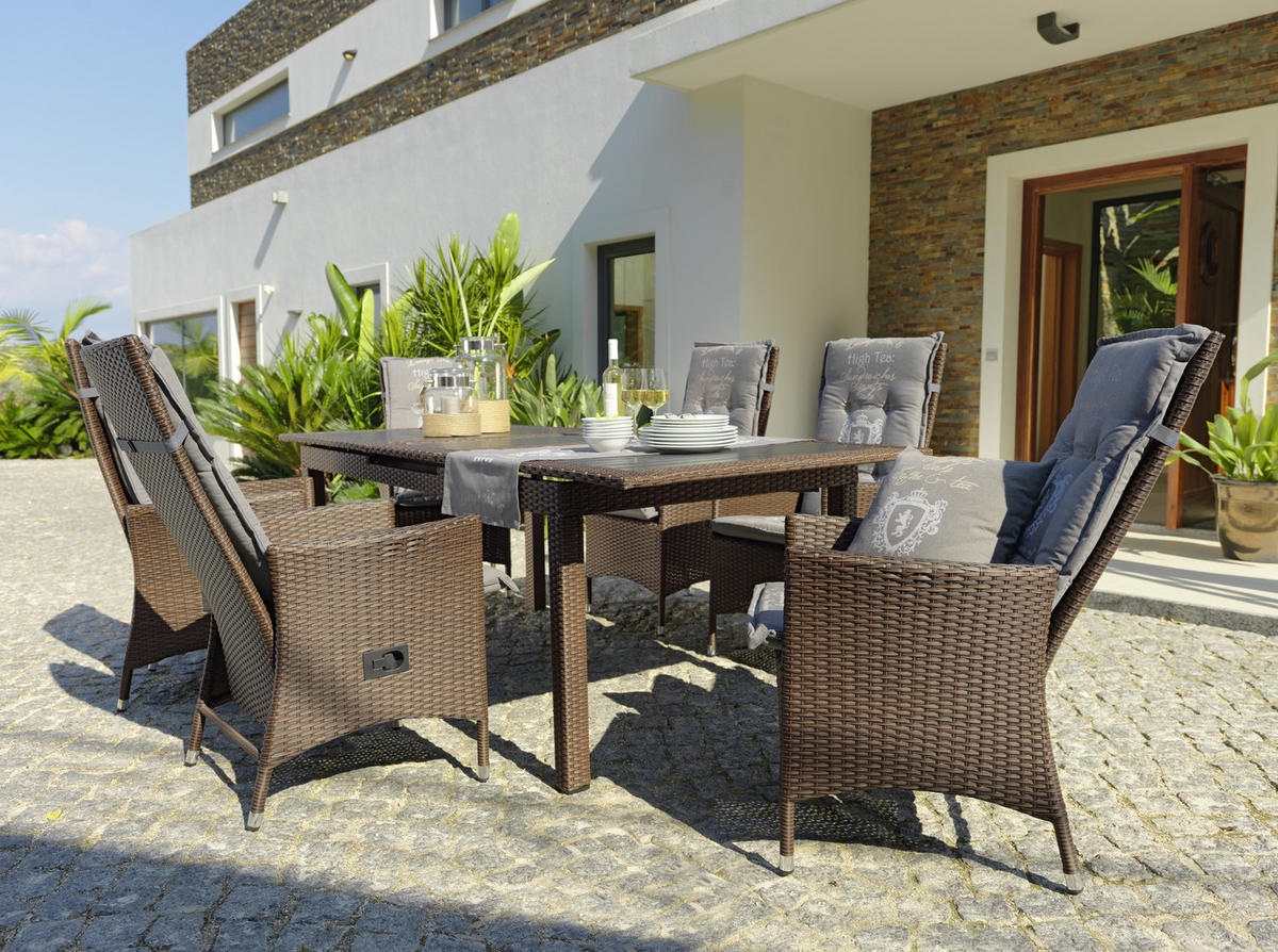 PODLOŽKA NA ŽIDLI, 50/7/120 cm - antracitová, Design, textil (50/7/120cm) - Ambia Garden