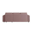 ECKSOFA inkl. Funktionen Rosa Cord  - Schwarz/Rosa, KONVENTIONELL, Kunststoff/Textil (260/200cm) - Xora