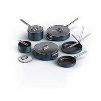 KOCHTOPFSET Space 6-teilig  - Blau, Basics, Glas/Kunststoff - Joseph Joseph