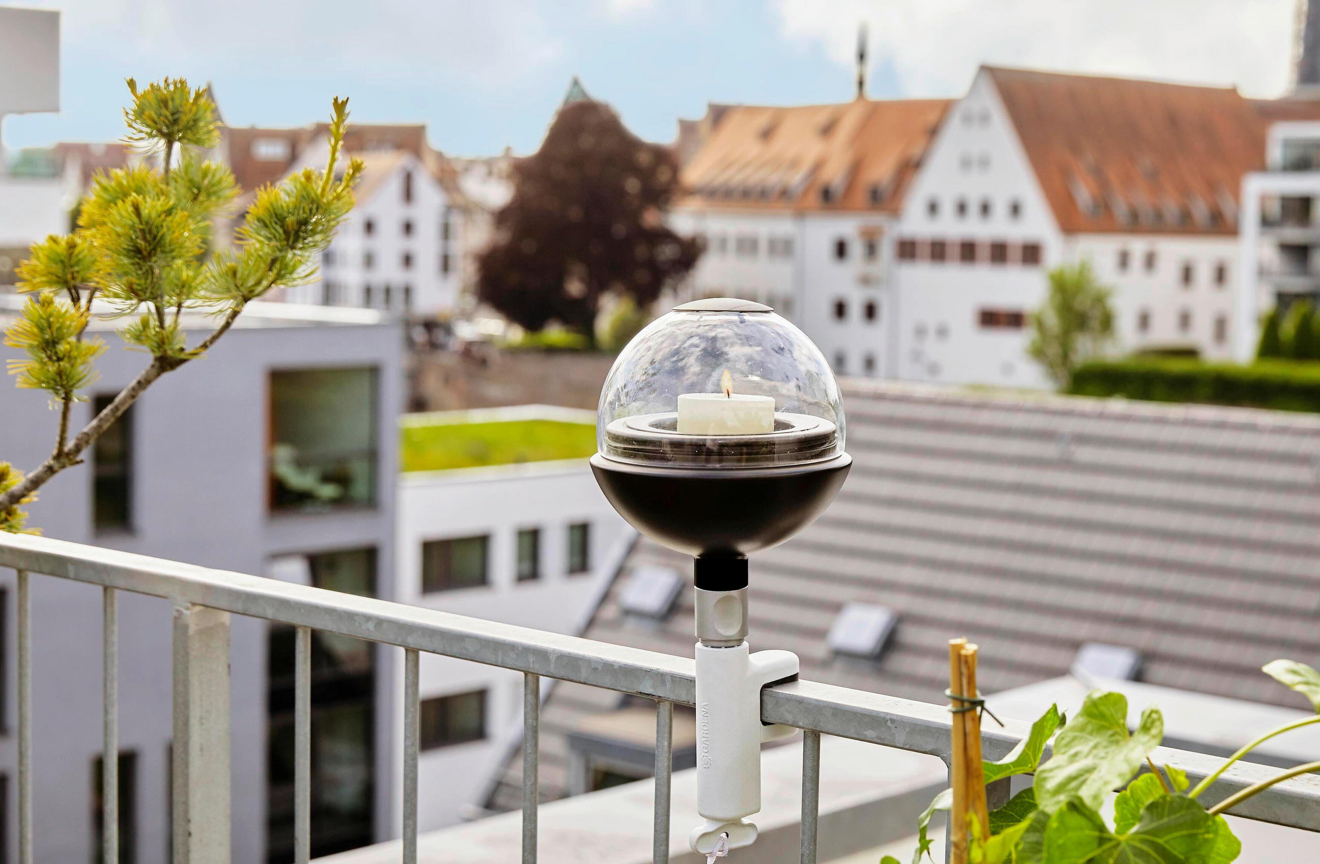 WINDLICHT - Schwarz, Basics, Glas/Metall (16,2/16/21,1cm) - Gardena