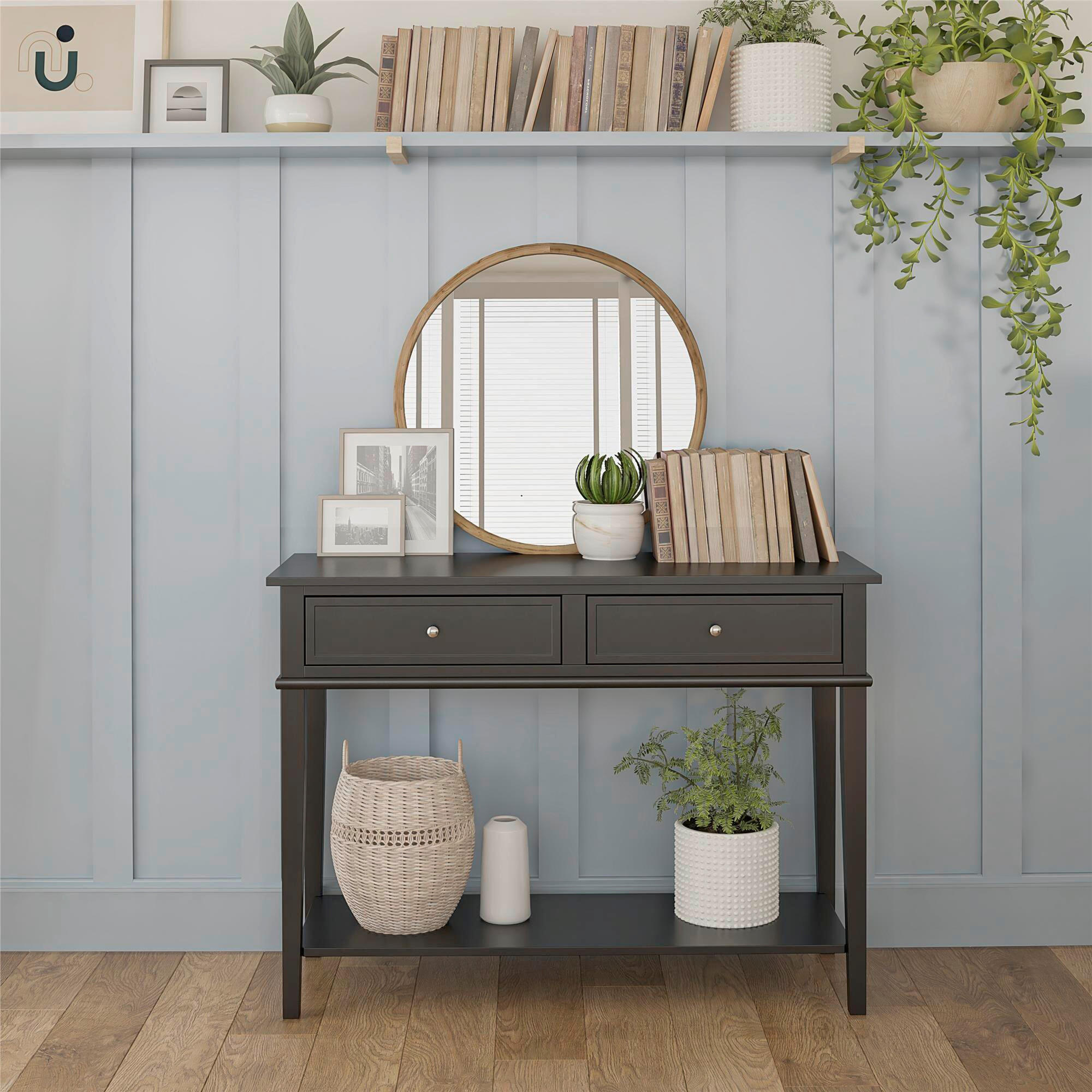 KONSOLENTISCH in Holzwerkstoff 104/76/40 cm    - Silberfarben/Schwarz, Design, Holz/Holzwerkstoff (104/76/40cm) - MID.YOU