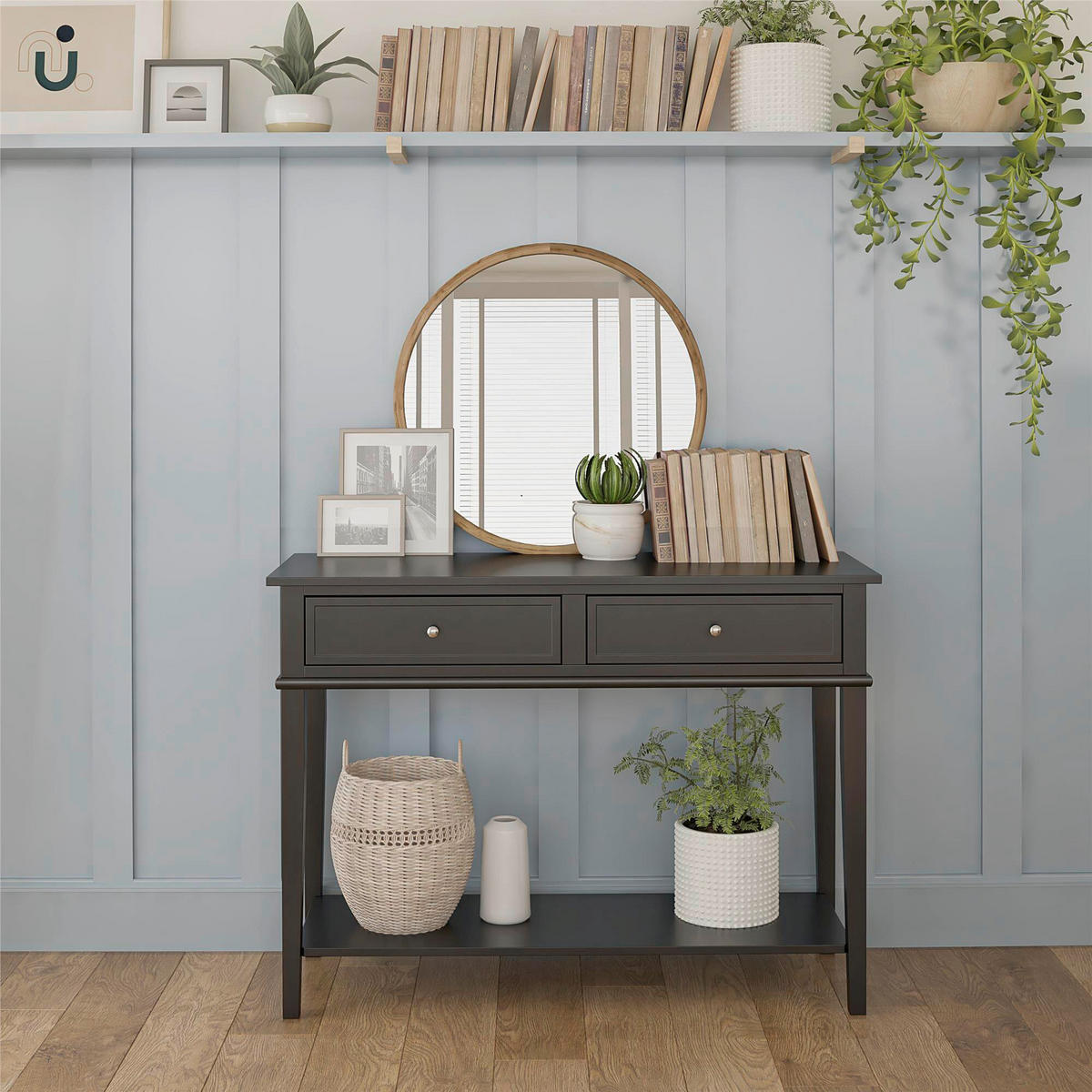 KONSOLENTISCH in Holzwerkstoff    - Silberfarben/Schwarz, Design, Holz/Holzwerkstoff (104/76/40cm) - MID.YOU