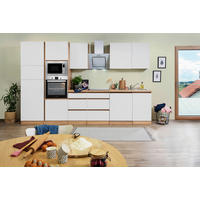 KÜCHENBLOCK 345 cm   in Weiß  - Eichefarben/Weiß, Basics, Holzwerkstoff (345cm) - Respekta