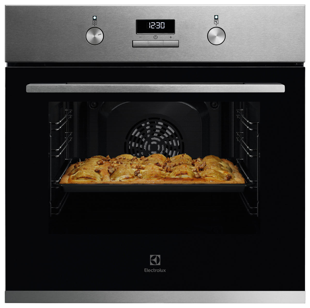 BACKOFENSET ELXB3X  - Edelstahlfarben/Schwarz, Basics, Glas/Metall (60/59,4/56cm) - Electrolux