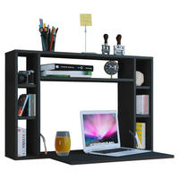 LAPTOPTISCH 90/20/60 cm klappbar, Wandmontage, Regal  - Schwarz, KONVENTIONELL, Holzwerkstoff (90/20/60cm) - MID.YOU