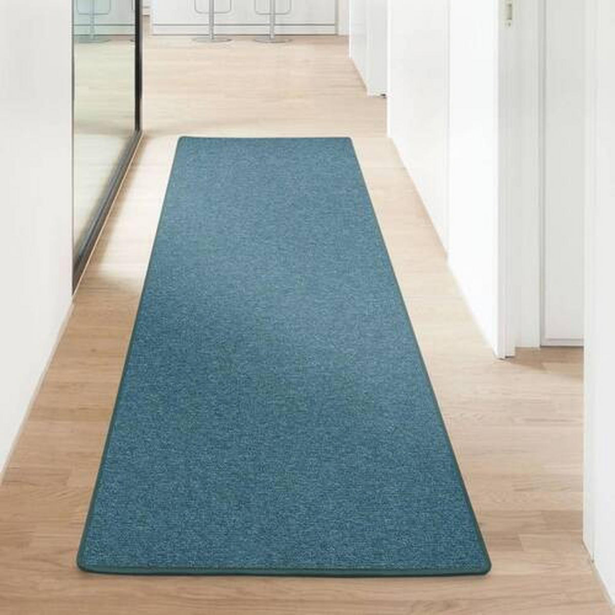 LÄUFER 80/350 cm London Grün  - Grün, Basics, Kunststoff/Textil (80/350cm)
