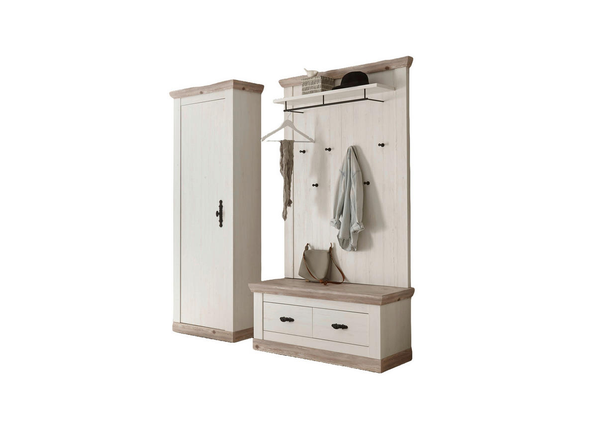GARDEROBE 3-teilig  in 190/201/45 cm  - Hellbraun/Pinienfarben, Design, Holzwerkstoff (190/201/45cm) - MID.YOU
