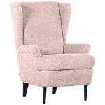 OHRENSESSEL Flachgewebe Rosa  - Dunkelbraun/Rosa, Design, Holz/Textil (72/104/85cm) - Carryhome