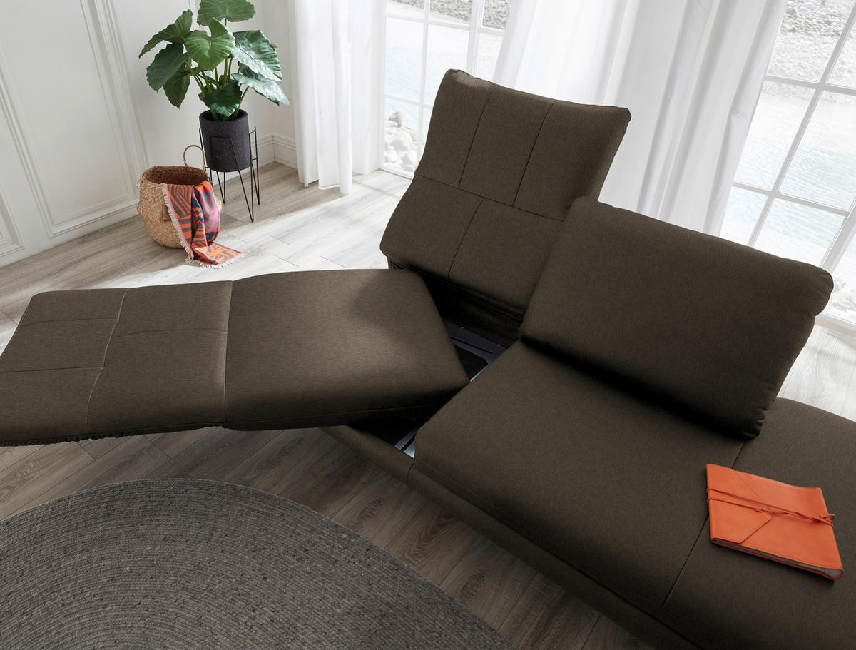 RÉCAMIERE in Echtleder Olivgrün  - Chromfarben/Olivgrün, Design, Leder/Metall (209/85-109/95-16cm) - Dieter Knoll