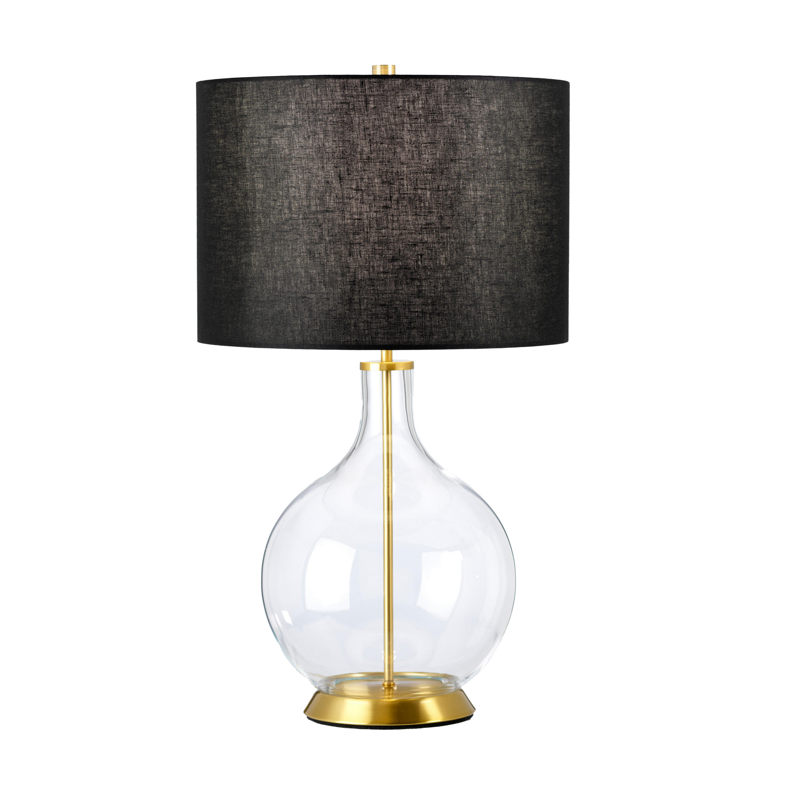 TISCHLEUCHTE Elstead 36/67 cm   - Messingfarben, KONVENTIONELL, Glas/Textil (36/67cm) - Elstead Lighting