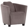 COCKTAILSESSEL Mikrofaser Hellgrau    - Hellgrau/Braun, Design, Holz/Textil (72/72/85cm)