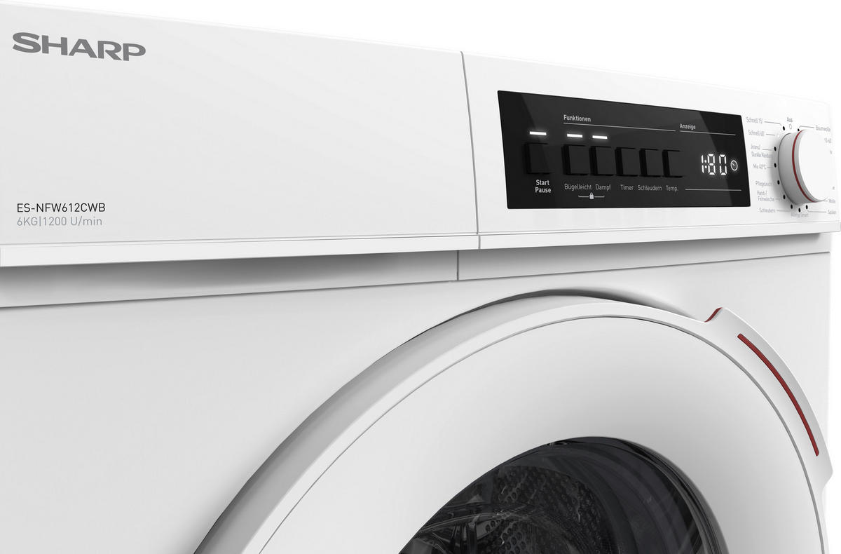 WASCHMASCHINE ES-NFW612CWB-DE  - Weiß, Basics (59,7/84,5/41,6cm) - Sharp