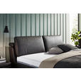 POLSTERBETT Matratze, Lattenrost Anthrazit 160/200 cm  - Hellbraun/Anthrazit, Design, Holz/Textil (160/200cm) - Johann Jakob
