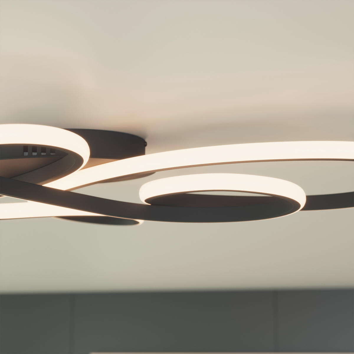 LED SVJETILJKA STROPNA Matar  - crna, Design, metal/plastika (88cm) - Novel