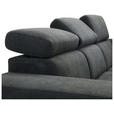 ECKSOFA  in Webstoff Dunkelgrau  - Dunkelgrau/Schwarz, KONVENTIONELL, Holz/Textil (283/244cm) - Carryhome
