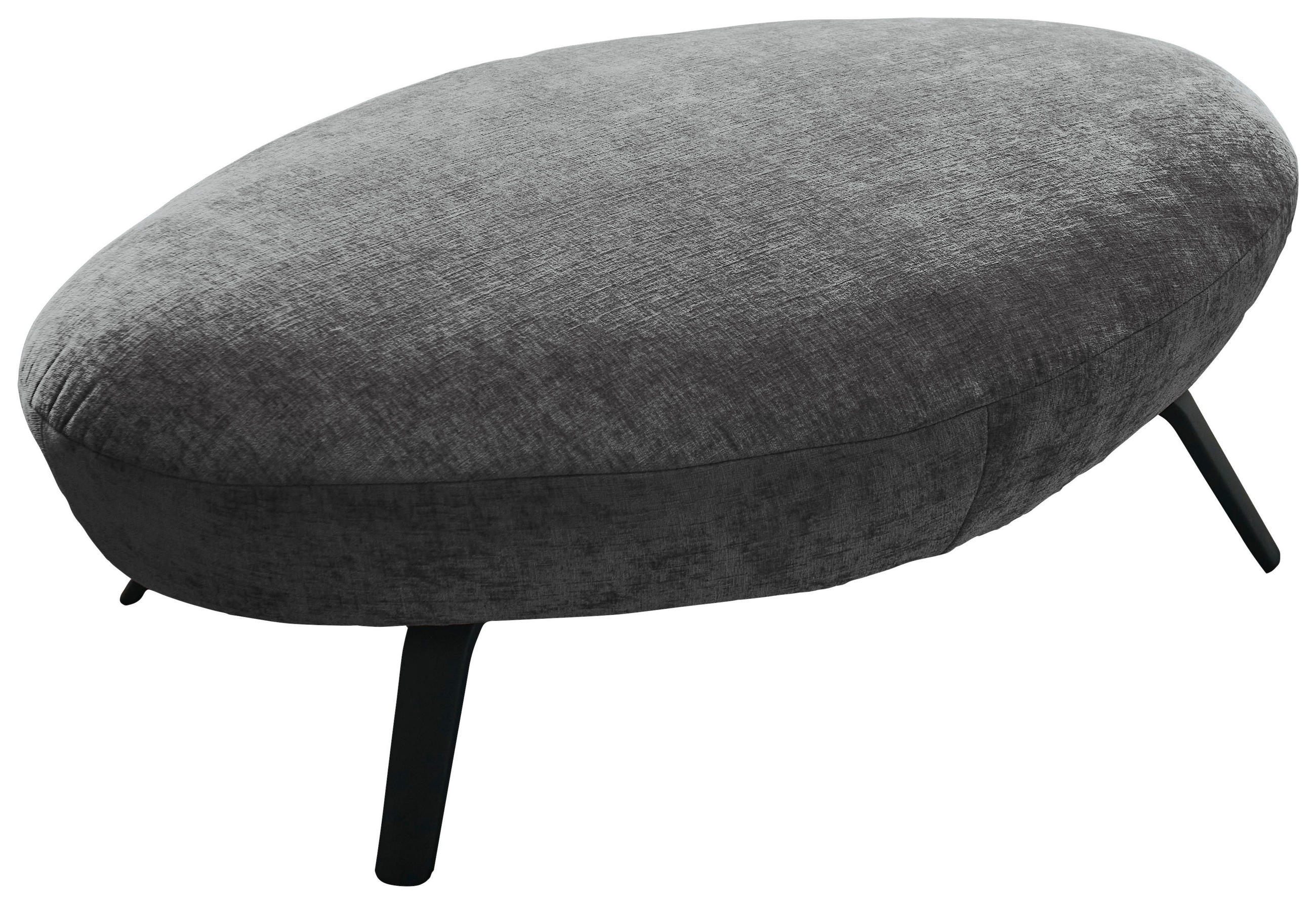 HOCKER Flachgewebe Anthrazit  - Anthrazit/Schwarz, Design, Textil/Metall (117/43/78cm) - Moderano