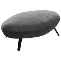 HOCKER Flachgewebe Anthrazit  - Anthrazit/Schwarz, Design, Textil/Metall (117/43/78cm) - Moderano