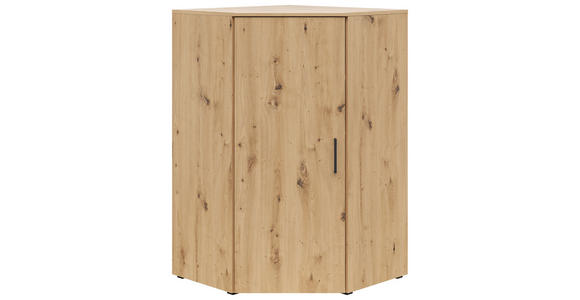 ECKKOMMODE 71,5/115/71,5 cm in Eiche Artisan - Anthrazit/Schwarz, MODERN, Holzwerkstoff/Kunststoff (71,5/115/71,5cm) - Carryhome