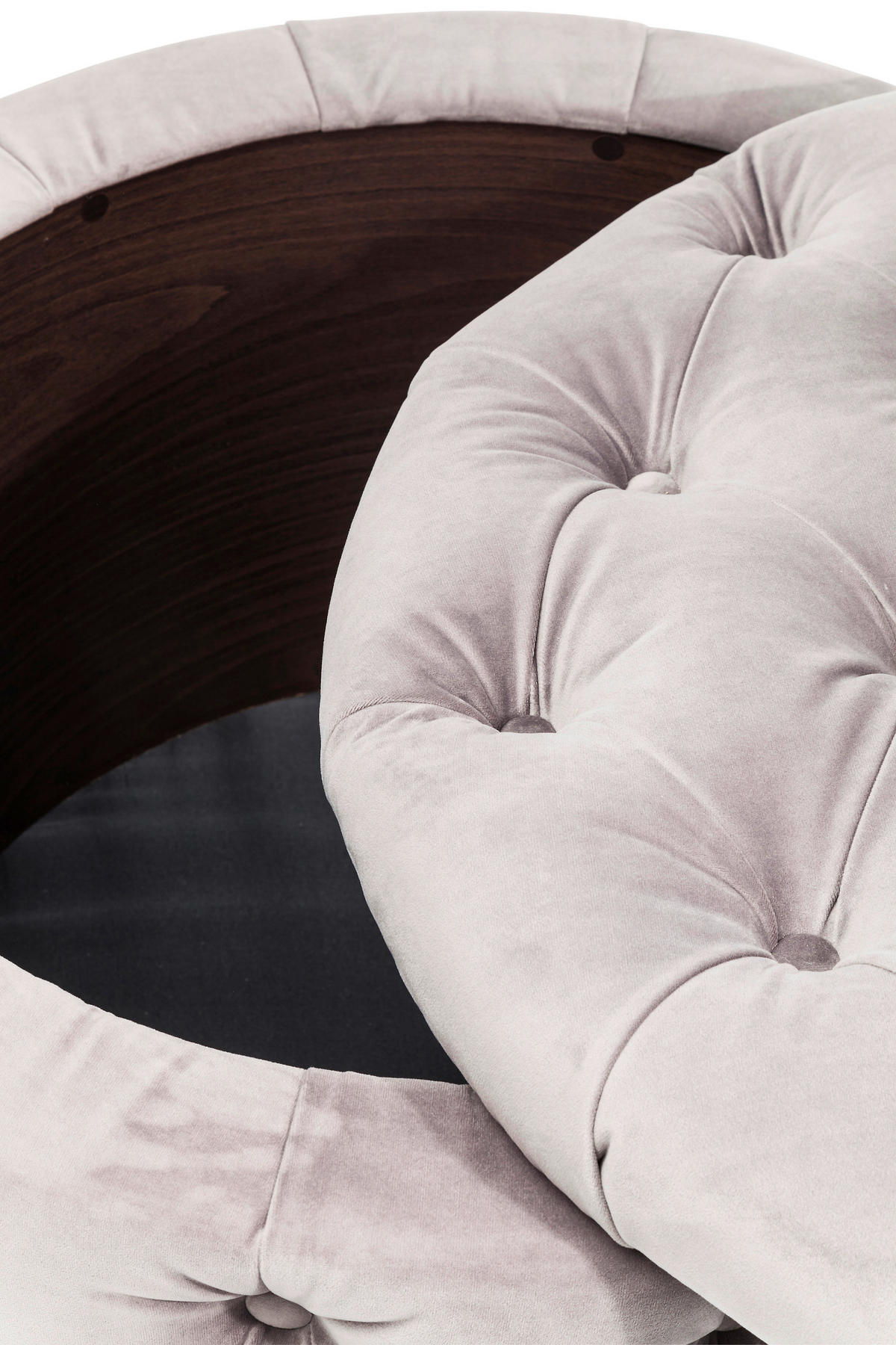 HOCKER Samt Grau  - Grau, Design, Textil (73/46/73cm) - Kare-Design