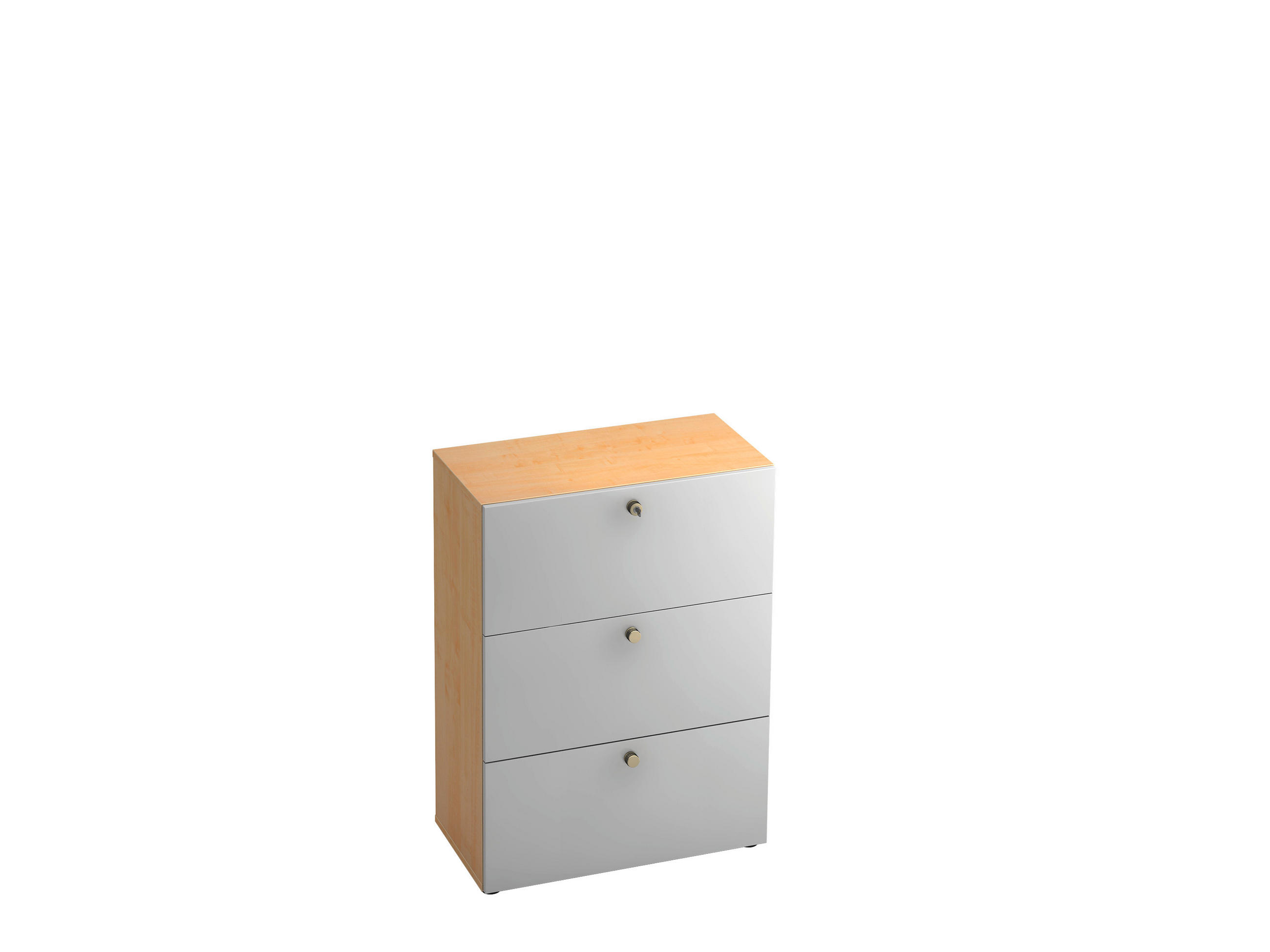 HÄNGEREGISTERELEMENT Silberfarben, Ahornfarben  - Silberfarben/Ahornfarben, KONVENTIONELL, Holzwerkstoff/Kunststoff (80/110/42cm) - Venda