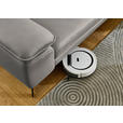 ECKSOFA in Echtleder Hellgrau  332/193 cm  - Hellgrau/Schwarz, Design, Leder/Metall (332/193cm) - Dieter Knoll