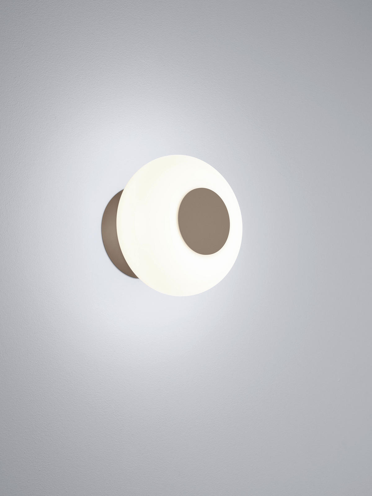 LED-WANDLEUCHTE Sapo 20/14.5 cm   - Cappuccino, Design, Glas/Metall (20/14.5cm) - Helestra