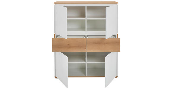 HIGHBOARD  in 100/120/40 cm  - Eichefarben/Weiß, KONVENTIONELL, Holzwerkstoff (100/120/40cm) - Novel