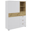 HIGHBOARD 105/140,2/38 cm  - Weiss/Eichefarben, Modern, Holz/Holzwerkstoff (105/140,2/38cm) - Hom`in