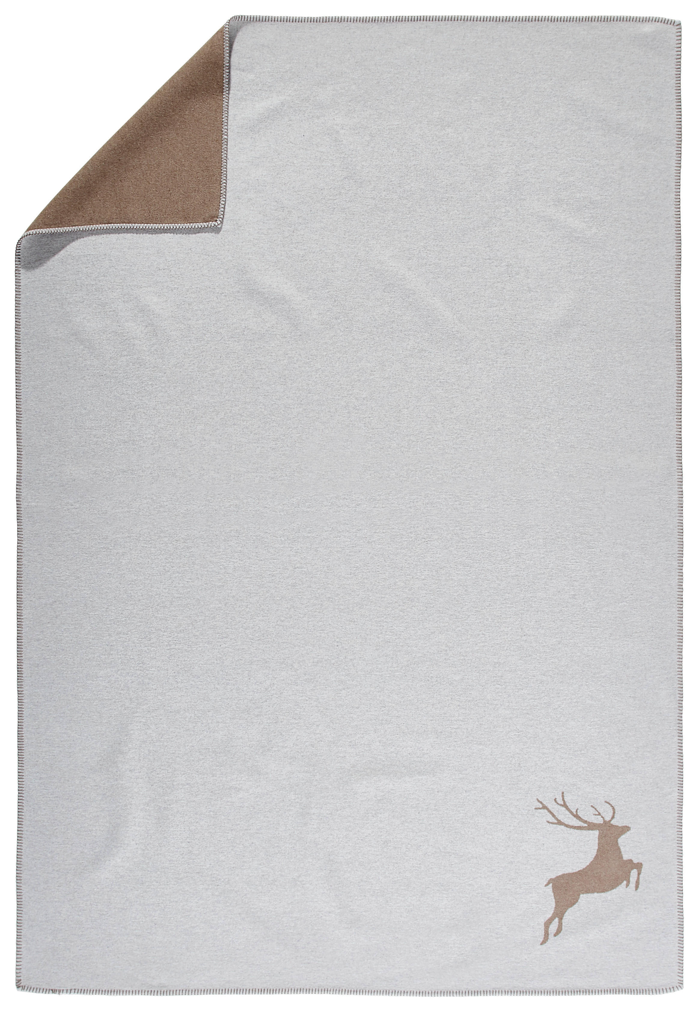 WOHNDECKE 140/200 cm  - Hellgrau, KONVENTIONELL, Textil (140/200cm) - David Fussenegger