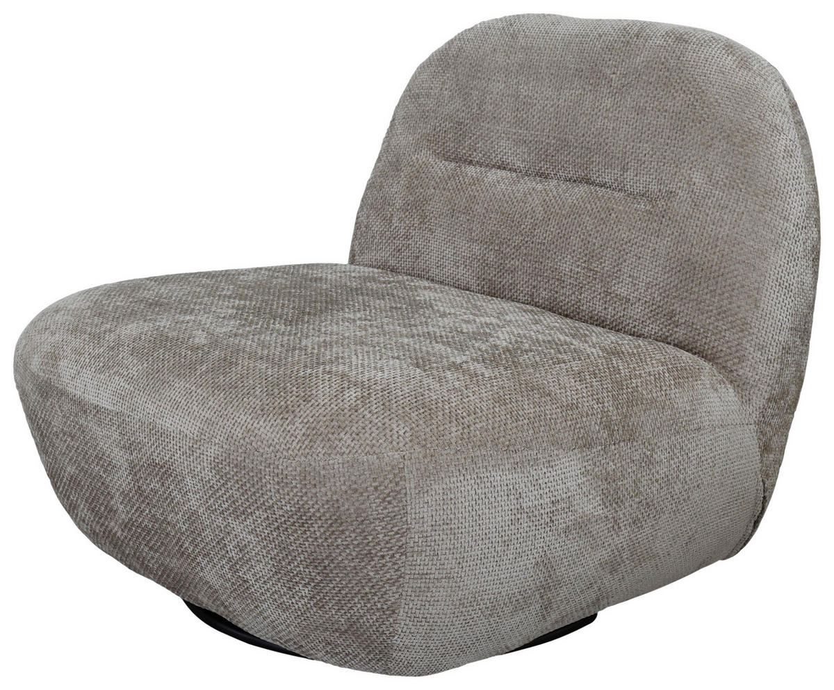 SESSEL in Struktur Hellbraun  - Hellbraun/Schwarz, Basics, Textil/Metall (85/74/85cm) - Livetastic