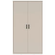 DREHTÜRENSCHRANK  in Kaschmir  - Kaschmir/Schwarz, Basics, Holzwerkstoff/Metall (106/194/54cm) - Xora