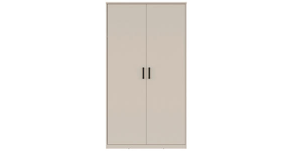 DREHTÜRENSCHRANK  in Kaschmir  - Kaschmir/Schwarz, Basics, Holzwerkstoff/Metall (106/194/54cm) - Xora