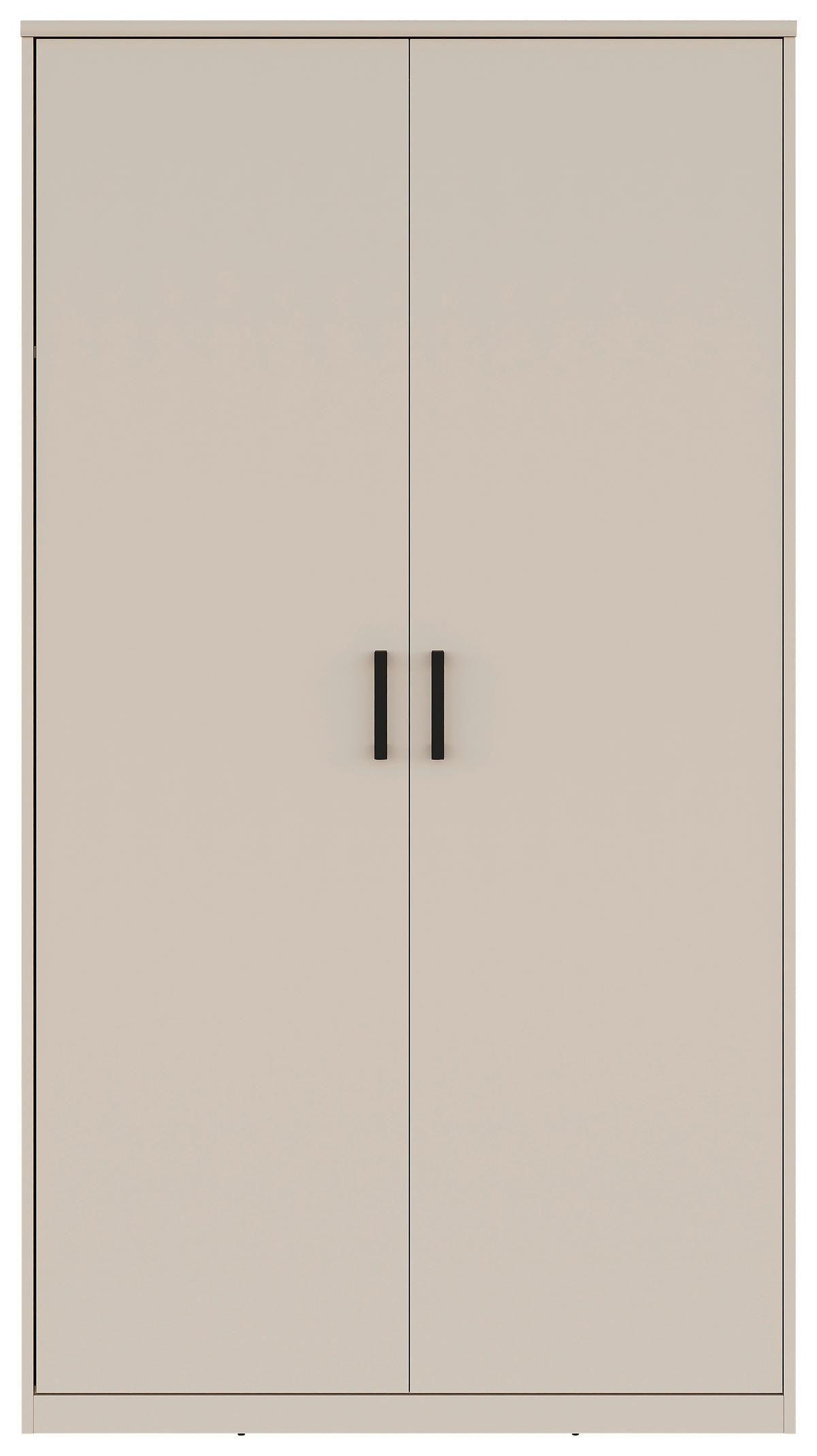 DREHTÜRENSCHRANK 106/194/54 cm 2-türig Kaschmir  - Kaschmir/Schwarz, Basics, Holzwerkstoff/Metall (106/194/54cm) - Xora