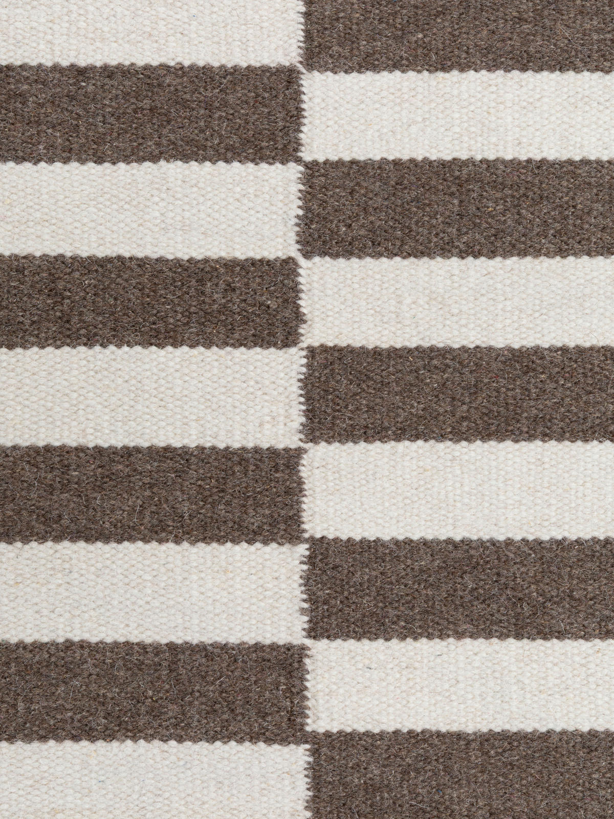 HANDWEBTEPPICH 200/300 cm Vika Weiß, Dunkelbraun rechteckig  - Dunkelbraun/Weiß, Basics, Textil (200/300cm) - Hanse Home